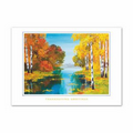 Colorful Landscape Thanksgiving Card - Silver Lined White Envelope